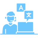 Online translation service illustration